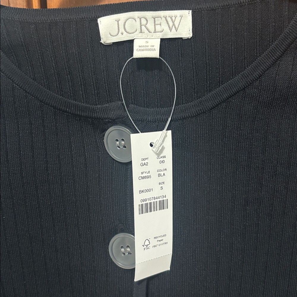 J. Crew | Super Stretch Ribbed Cardigan - Picture 3 of 4